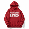 A motivation red hoodie